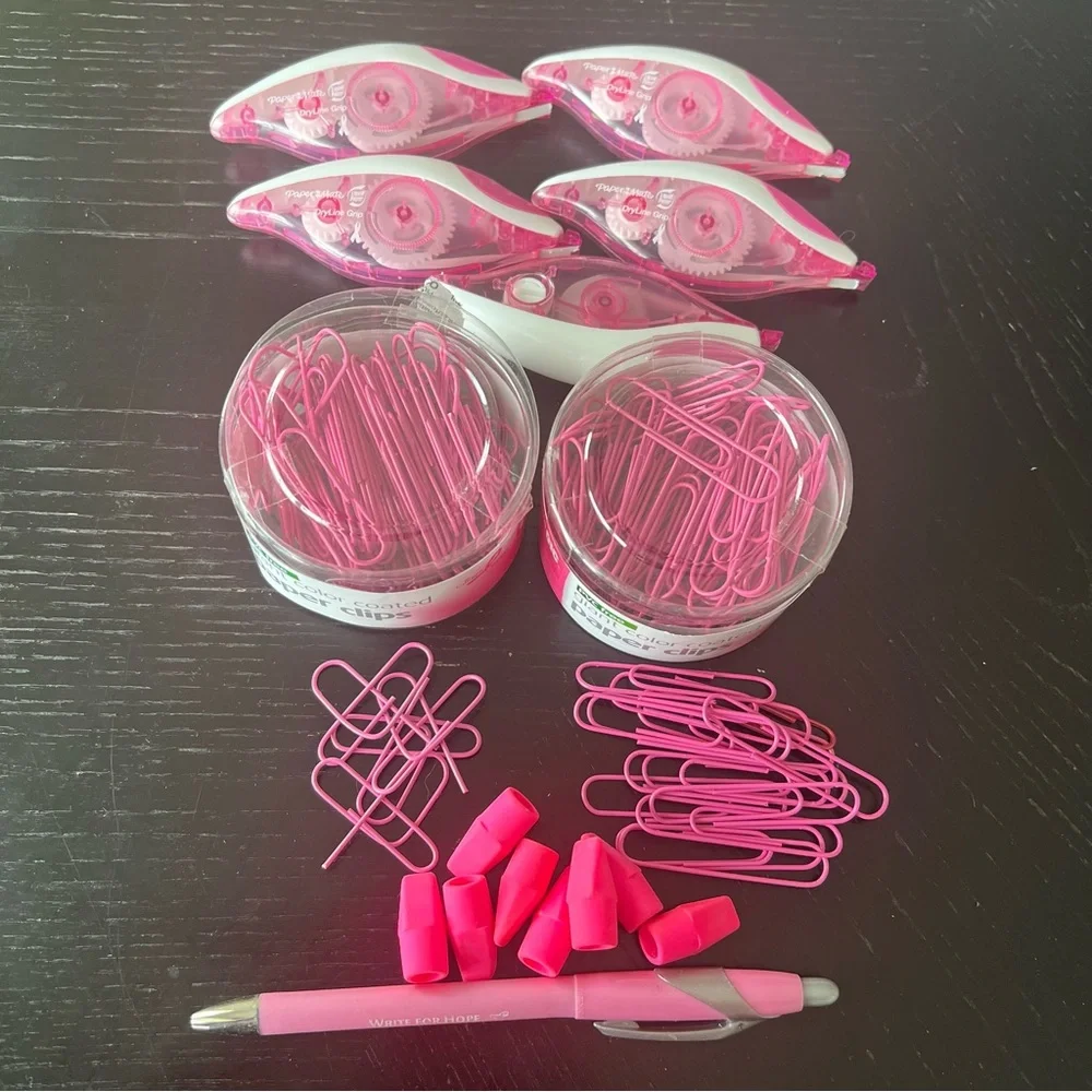 Pink Office Supply Set